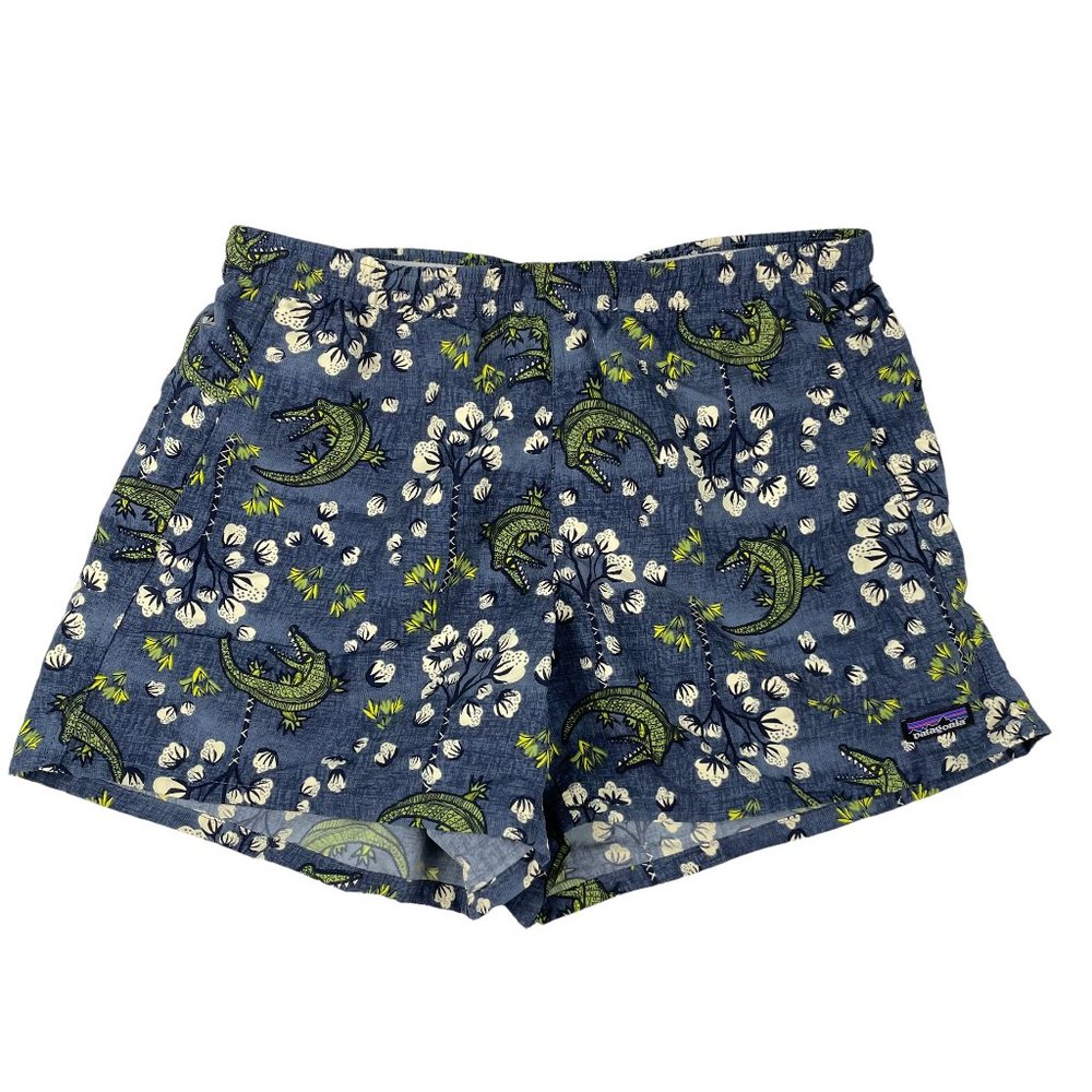 Women's Patagonia Baggies 5 inch Shorts Alligator Print Size Medium